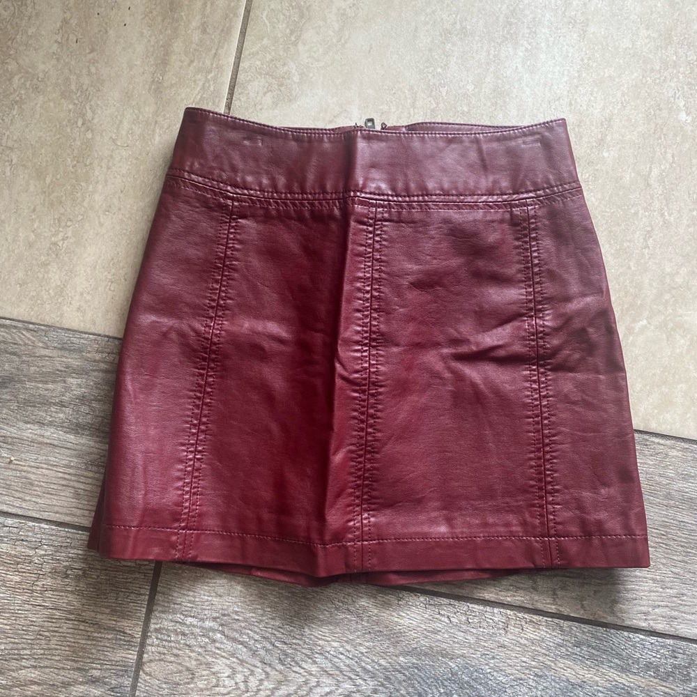 Free People Leather Skirt